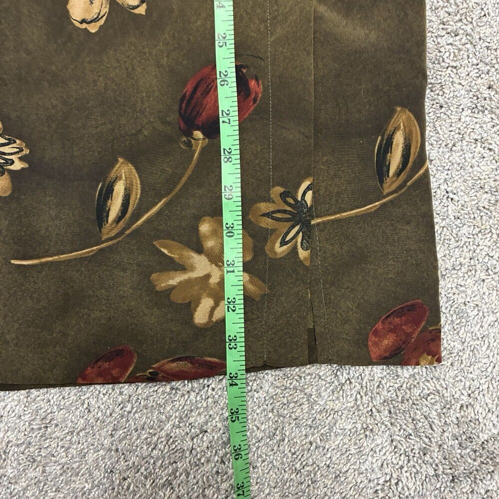 VTG Casual Corner Woman’s Floral Maxi Skirt Size 14/16 Olive Green Cottagecore - Picture 7 of 8
